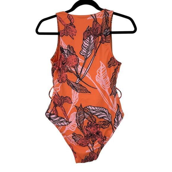 Hutch Louanne floral one piece swimsuit orange size Medium M - Picture 4 of 8